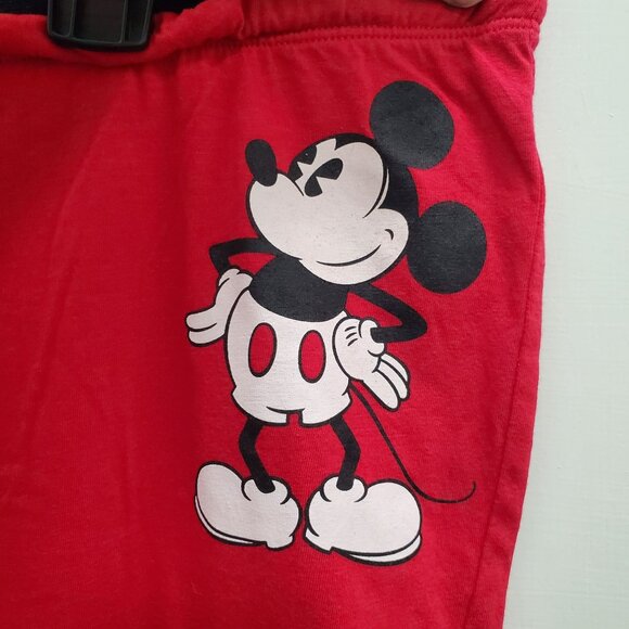 Disney Sleepwear Women's Red‎ Mickey Graphic Cropped Coulotte Lounge PJ Pants XL - Picture 3 of 6